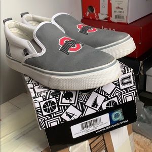 Ohio state slip on sneakers